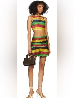 Theophilio Rasta Tank and Ruche Skirt